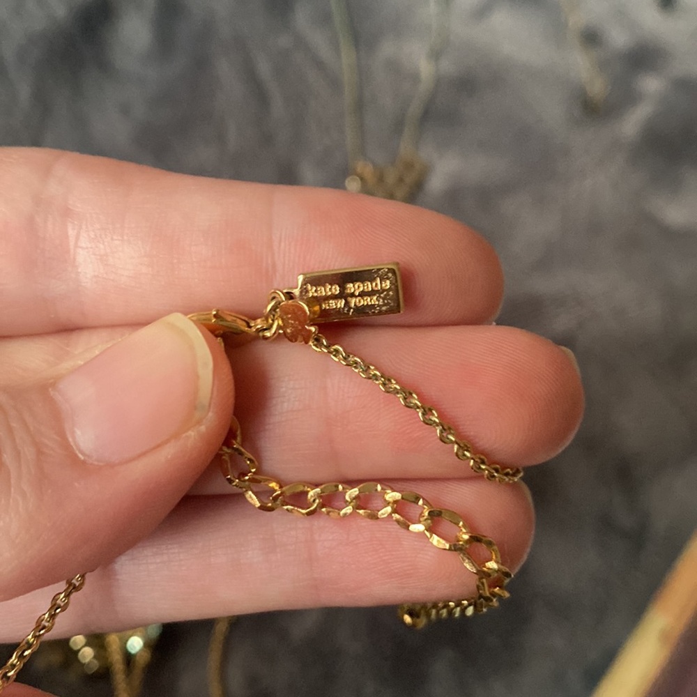 🗽Kate Spade Lady Marmalade Long Necklace Teal Blue jewel - Picture 5 of 6